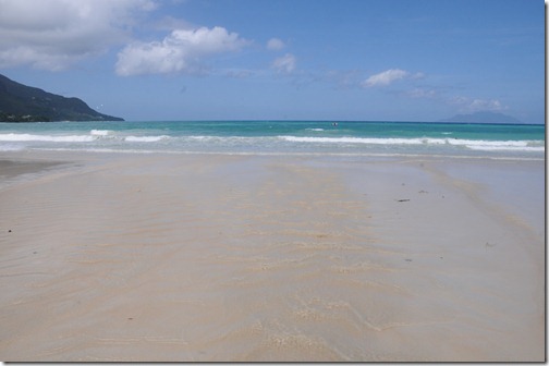 White sand on Beau Vallon Beach, Mahé Island, Seychelles