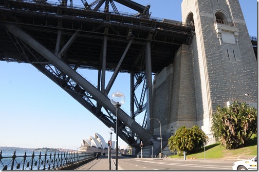 Underneath the Sydney Harbour Bridge south anchorage